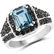 2.95 Carat Genuine London Blue Topaz & Black Spinel .92