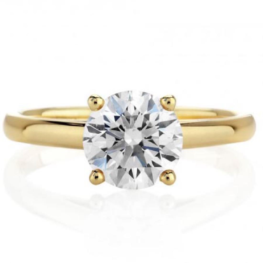 CERTIFIED 1.02 CTW ROUND D/VVS2 SOLITAIRE RING IN 14K Y: CERTIFIED 1.02 CTW ROUND D/VVS2 SOLITAIRE RING IN 14K YELLOW GOLD **|**|** CERTIFIED 1.02 CTW ROUND D/VVS2 SOLITAIRE RING IN 14K YELLOW GOLD #IRS96814