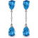 7.01 CTW 14K Solid White Gold Diamond Blue Topaz Dangli