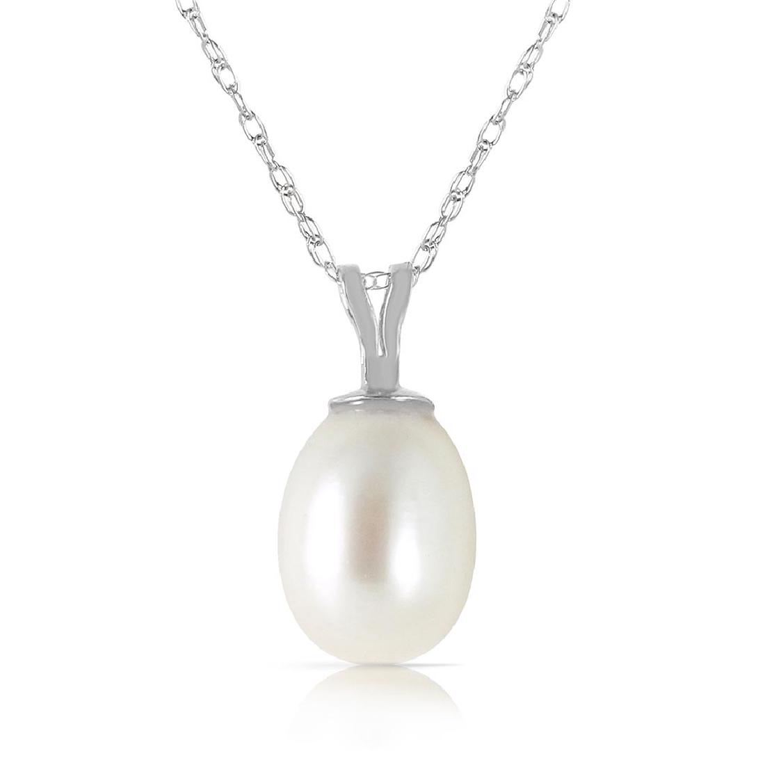 4 Carat 14K Solid White Gold Perseverance Pays pearl Ne: 4 Carat 14K Solid White Gold Perseverance Pays pearl Necklace **|**|** Pearl; Metal Color:White Gold; Condition: New With Tags; TWC: 4 ;Metal: 14 K. Solid white Gold ;Stone: Natural; Width: Necklace; 