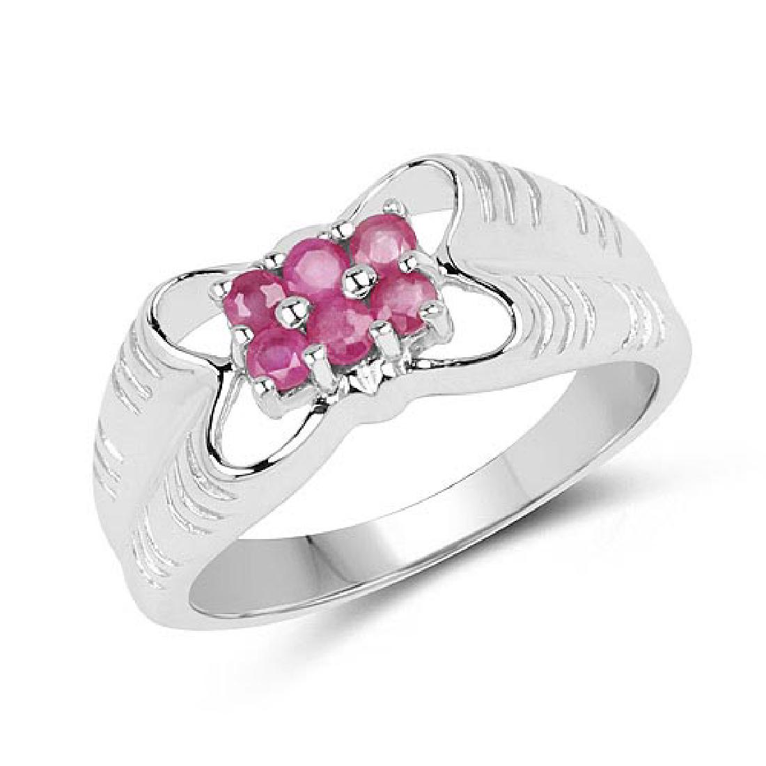 0.36 Carat Genuine Ruby .925 Sterling Silver Ring: 0.36 Carat Genuine Ruby .925 Sterling Silver Ring **|**|** 0.36 Carat Genuine Ruby .925 Sterling Silver Ring #IRS18252