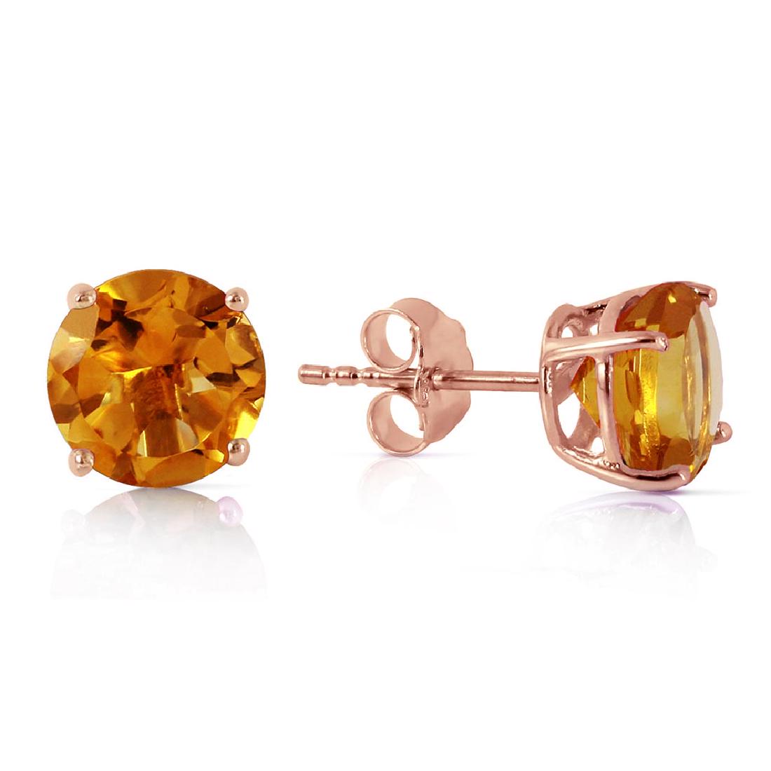 3.1 Carat 14K Solid Rose Gold Anna Citrine Stud Earring: 3.1 Carat 14K Solid Rose Gold Anna Citrine Stud Earrings **|**|** Citrine; Metal Color:Rose Gold; Condition: New With Tags; TWC: 3.1 ;Metal: 14 K. Solid Rose Gold ;Stone: Natural; Width: 0.28in (7.1mm