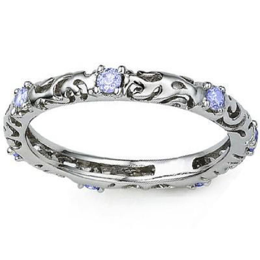 1/5 CT TANZANITE 925 STERLING SILVER RING: 1/5 CT TANZANITE 925 STERLING SILVER RING **|**|** Total Weight by Gram: 1.54-stone 1 carat: 0.21 #IRS36316