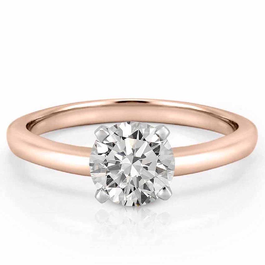 CERTIFIED 0.5 CTW D/VS2 ROUND DIAMOND SOLITAIRE RING IN: CERTIFIED 0.5 CTW D/VS2 ROUND DIAMOND SOLITAIRE RING IN 14K ROSE GOLD **|**|** CERTIFIED 0.5 CTW D/VS2 ROUND DIAMOND SOLITAIRE RING IN 14K ROSE GOLD #IRS25356