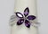 1.30 CTW Amethyst Marquize Ring .925 Sterling Silver - 2