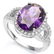 6 1/3 CTW CREATED AMETHYST & 3/5 CTW CREATED WHITE SAPP