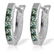 1.3 CTW 14K Solid White Gold Huggie Earrings Green Natu
