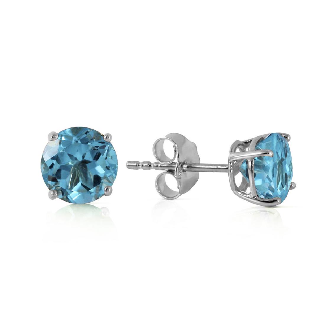 0.95 Carat 14K Solid White Gold Welcome Light Blue Topa: 0.95 Carat 14K Solid White Gold Welcome Light Blue Topaz Earrings **|**|** Blue Topaz; Metal Color:White Gold; Condition: New With Tags; TWC: 0.95 ;Metal: 14 K. Solid white Gold ;Stone: Natural; Width