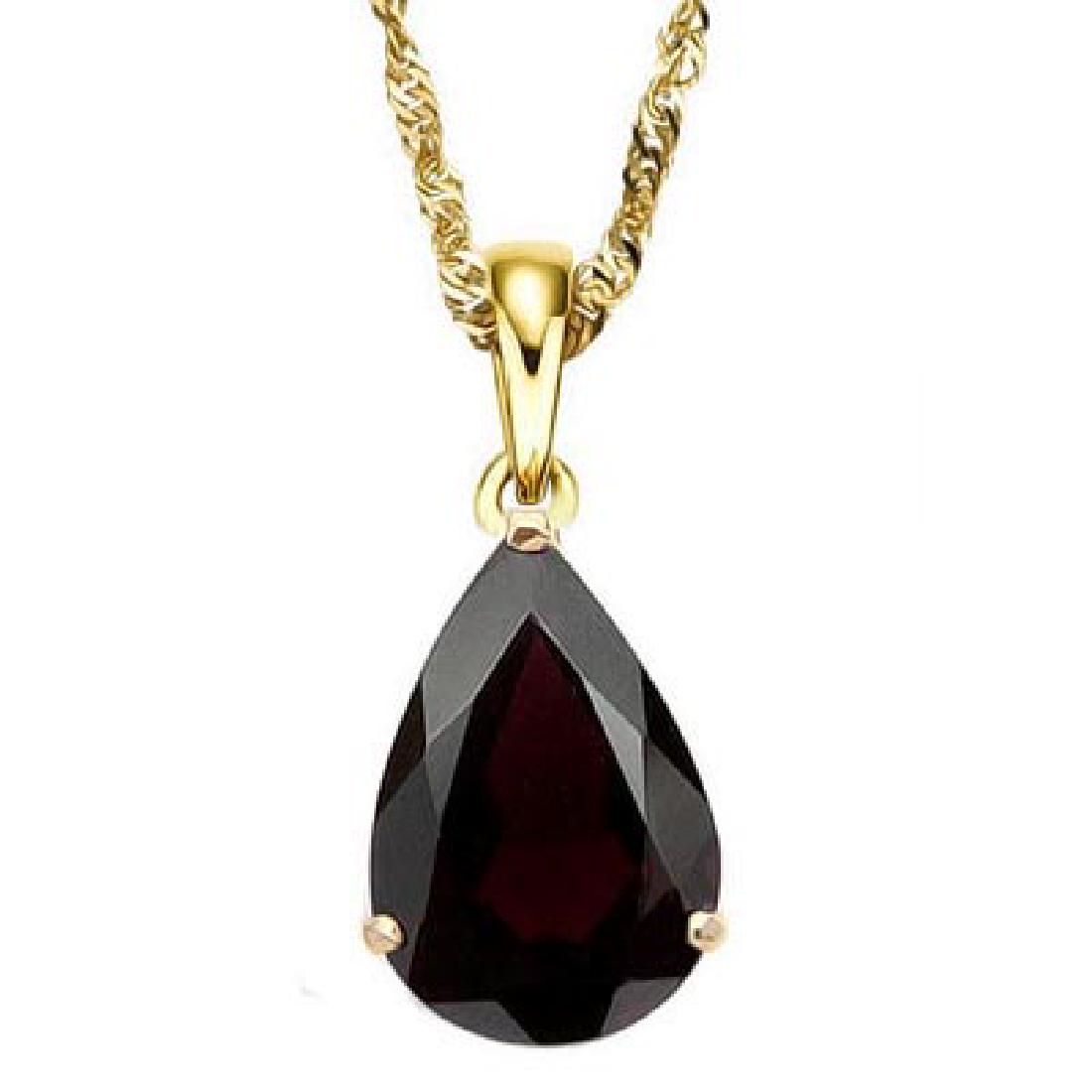 0.5 CTW 6X4MM PEAR GARNET 14K SOLID YELLOW GOLD PENDANT: 0.5 CTW 6X4MM PEAR GARNET 14K SOLID YELLOW GOLD PENDANT **|**|** 0.5 CTW 6X4MM PEAR GARNET 14K SOLID YELLOW GOLD PENDANT #IRS35234