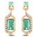 0.70 CTW Genuine Zambian Emerald and White Diamond 14K