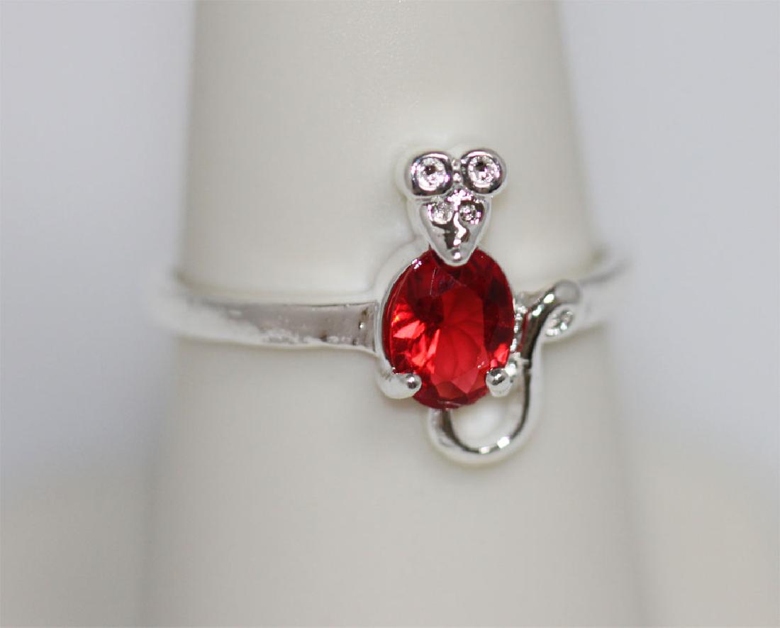 CZ GARNET .925 STERLING SILVER RING: CZ GARNET .925 STERLING SILVER RING **|**|** CZ GARNET .925 STERLING SILVER RING #IRS42214