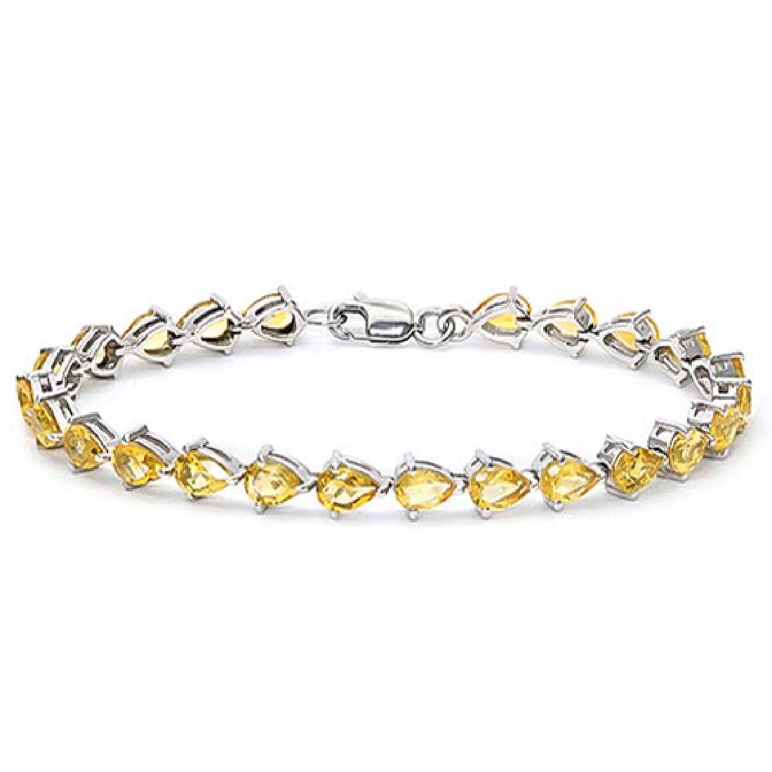 7.85 CTW (24 PCS) CITRINE 925 STERLING SILVER TENNIS BR: 7.85 CTW (24 PCS) CITRINE 925 STERLING SILVER TENNIS BRACELET **|**|** 7.85 CTW (24 PCS) CITRINE 925 STERLING SILVER TENNIS BRACELET #IRS56840