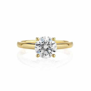 CERTIFIED 1.54 CTW D/VS1 ROUND DIAMOND SOLITAIRE RING I: CERTIFIED 1.54 CTW D/VS1 ROUND DIAMOND SOLITAIRE RING IN 14K YELLOW GOLD **|**|** CERTIFIED 1.54 CTW D/VS1 ROUND DIAMOND SOLITAIRE RING IN 14K YELLOW GOLD #IRS25005