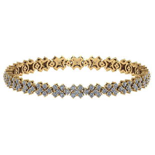 Certified 4.32 Ctw Diamond VS/SI1 18K Yellow Gold Brace: Certified 4.32 Ctw Diamond VS/SI1 18K Yellow Gold Bracelet **|**|** Diamond Stone Weight ; 4.32 Ctw Center Stone Color: White G-H Diamond Stone Clarity: VS/SI1 Center Stone Setting ; Prong Metal Appro