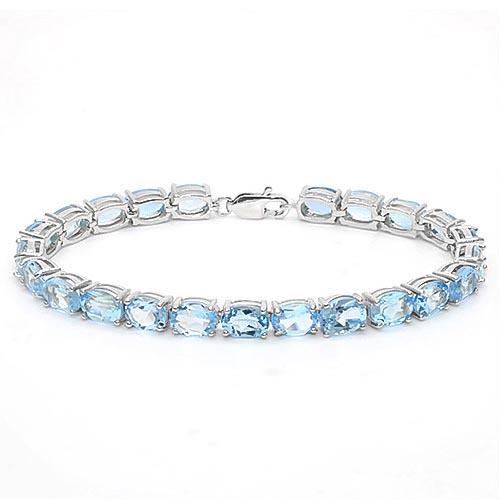 23.8 CTW (23 PCS) SKY BLUE TOPAZ 925 STERLING SILVER TE: 23.8 CTW (23 PCS) SKY BLUE TOPAZ 925 STERLING SILVER TENNIS BRACELET **|**|** 23.8 CTW (23 PCS) SKY BLUE TOPAZ 925 STERLING SILVER TENNIS BRACELET #IRS56830