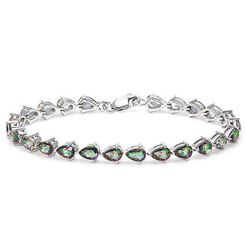 8.97 CTW (24 PCS) MYSTICS 925 STERLING SILVER TENNIS BR: 8.97 CTW (24 PCS) MYSTICS 925 STERLING SILVER TENNIS BRACELET **|**|** 8.97 CTW (24 PCS) MYSTICS 925 STERLING SILVER TENNIS BRACELET #IRS56842