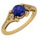 Certified 1.09 Ctw Blue Sapphire And Diamond VS/SI1 14K