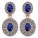 Certified 1.36 Ctw Blue Sapphire And Diamond VS/SI1 10K