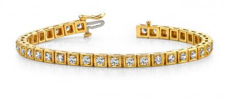 14K YELLOW GOLD 1 CTW G-H I1/I2 FLOATING DIAMOND BOX TE: 14K YELLOW GOLD 1 CTW G-H I1/I2 FLOATING DIAMOND BOX TENNIS BRACELET **|**|** 14K YELLOW GOLD 1 CTW G-H I1/I2 FLOATING DIAMOND BOX TENNIS BRACELET #IRS23421