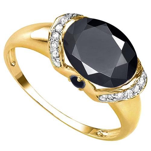 2.68 CT BLACK SAPPHIRE 0.1 CT SAPPHIRE AND ACCENT DIAMO: 2.68 CT BLACK SAPPHIRE 0.1 CT SAPPHIRE AND ACCENT DIAMOND 0.09 CT 10KT SOLID YELLOW GOLD RING **|**|** 2.68 CT BLACK SAPPHIRE 0.1 CT SAPPHIRE AND ACCENT DIAMOND 0.09 CT 10KT SOLID YELLOW GOLD RING #IR