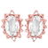 1.2 CT WHITE TOPAZ AND ACCENT DIAMOND 10KT SOLID ROSE G