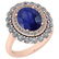Certified 5.45 Ctw Blue Sapphire And Diamond VS/SI1 10K
