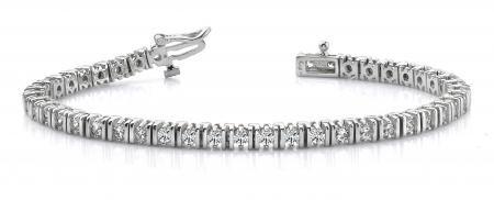 14KT WHITE GOLD 2 CTW G-H SI2/SI3 DOUBLE LINK DIAMOND T: 14KT WHITE GOLD 2 CTW G-H SI2/SI3 DOUBLE LINK DIAMOND TENNIS BRACELET **|**|** 14KT WHITE GOLD 2 CTW G-H SI2/SI3 DOUBLE LINK DIAMOND TENNIS BRACELET #IRS20274