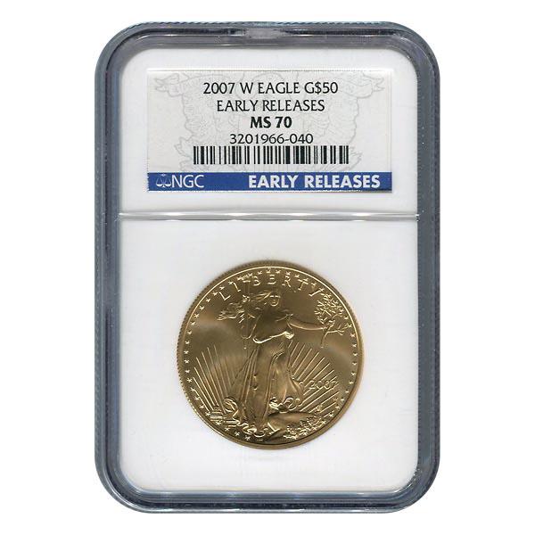 Certified Burnished 2007-W $50 Gold Eagle MS70 NGC Earl: Certified Burnished 2007-W $50 Gold Eagle MS70 NGC Early Release **|**|** Certified Burnished 2007-W $50 Gold Eagle MS70 NGC Early Release #IRS58874