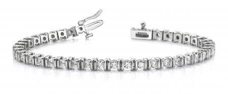 14KT WHITE GOLD 3 CTW G-H SI2/SI3 DOUBLE CURVE LINK DIA: 14KT WHITE GOLD 3 CTW G-H SI2/SI3 DOUBLE CURVE LINK DIAMOND TENNIS BRACELET **|**|** 14KT WHITE GOLD 3 CTW G-H SI2/SI3 DOUBLE CURVE LINK DIAMOND TENNIS BRACELET #IRS20272