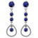 Certified 1.78 Ctw Blue Sapphire And Diamond VS/SI1 18K