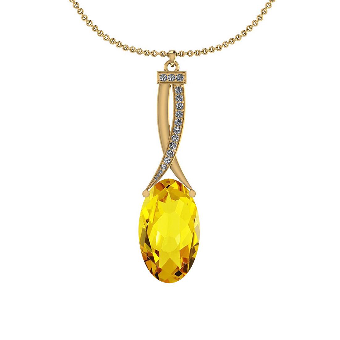 Certified 60.32 Ctw Lemon Topaz And Diamond I2/I3 10K G: Certified 60.32 Ctw Lemon Topaz And Diamond I2/I3 10K Gold Victorian Style Pendant **|**|** Center Stone Approx Weight: 59.35 Ctw (1 Pcs Oval) Center Stone Color: Lemon Topaz Center Stone Setting: Pro