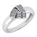 Certified 0.18 Ctw Diamond VS/SI1 Engagement Platinum R