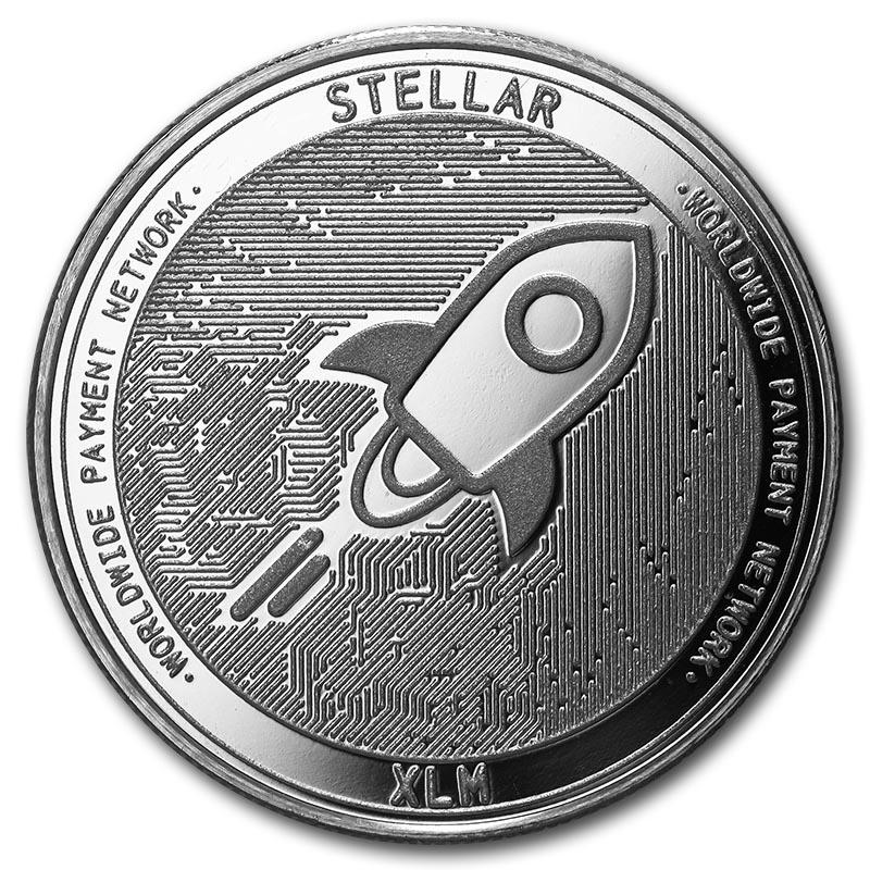 1 oz Silver Bullion Cryptocurrency Stellar Round .999 f: 1 oz Silver Bullion Cryptocurrency Stellar Round .999 fine **|**|** 1 oz Silver Bullion Cryptocurrency Stellar Round .999 fine #IRS46560