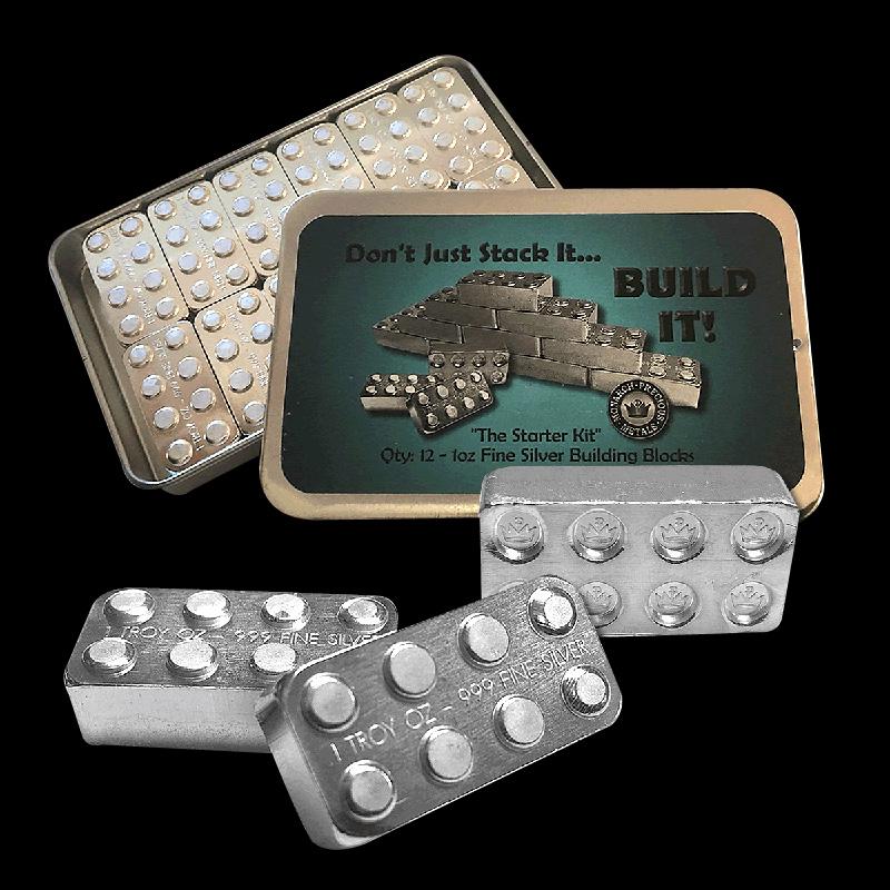 1 oz Silver Building Block Bar - 12pc. Set: 1 oz Silver Building Block Bar - 12pc. Set **|**|** 1 oz Silver Building Block Bar - 12pc. Set #IRS84694