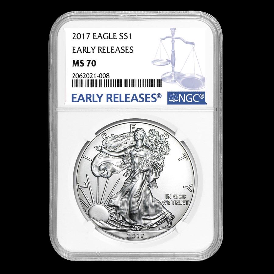 Certified Uncirculated Silver Eagle 2017 MS70 NGC EARLY: Certified Uncirculated Silver Eagle 2017 MS70 NGC EARLY RELEASES **|**|** Certified Uncirculated Silver Eagle 2017 MS70 NGC EARLY RELEASES #IRS84707