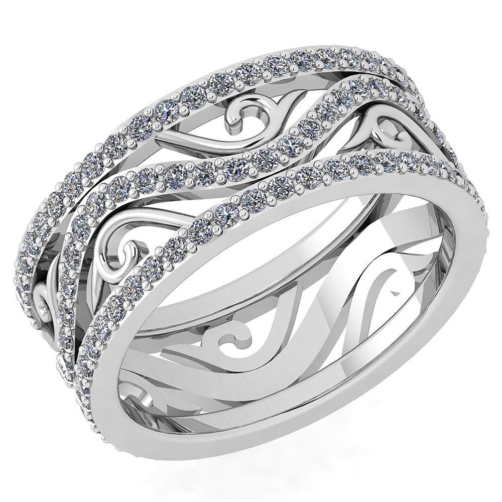 Certified 1.10 Ctw Diamond SI2/I1 Engagement 14K White: Certified 1.10 Ctw Diamond SI2/I1 Engagement 14K White Gold Ring -- Center Stone Approx Weight ; 1.10 Ctw (138 Pcs Round) Center Stone Color :White G-H Diamond Stone Clarity: SI2/I1 Center Stone Setti