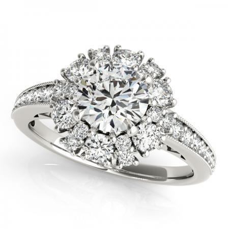 CERTIFIED PLATINUM 1.41 CTW J-K/VS-SI1 DIAMOND HALO ENG: CERTIFIED PLATINUM 1.41 CTW J-K/VS-SI1 DIAMOND HALO ENGAGEMENT RING -- CERTIFIED PLATINUM 1.41 CTW J-K/VS-SI1 DIAMOND HALO ENGAGEMENT RING (CENTER STONE DAIMOND .40 CTW J-K/VS-SI1) please request ring
