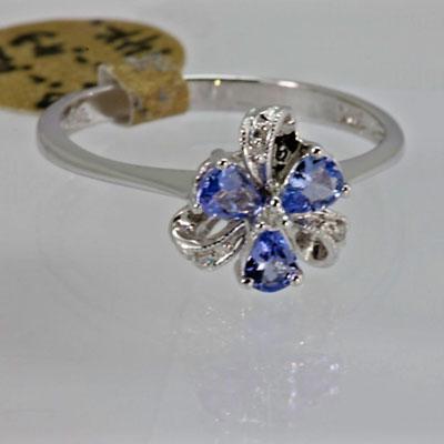 Genuine 0.45 ctw Tanzanite Diamond Ring 14k White Gold: Genuine 0.45 ctw Tanzanite Diamond Ring 14k White Gold -- Diamond Weight: 0.02 ; Gemstone Weight: 0.43 ; Total Carat Weight: 0.45 ; Gemstone: Tanzanite ; Metal Purity: 14KT ; Metal: White Gold ; Ring 