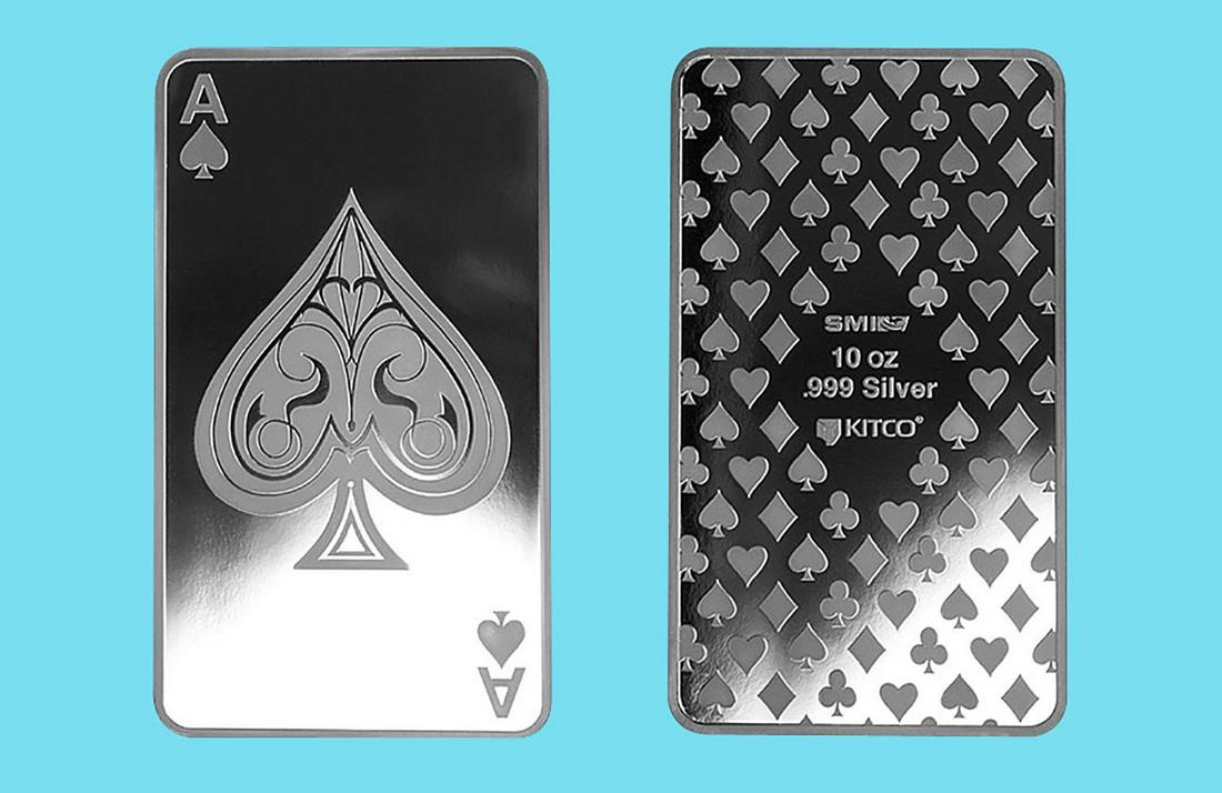 10 oz Silver Bars Ace of Spades Barnebys