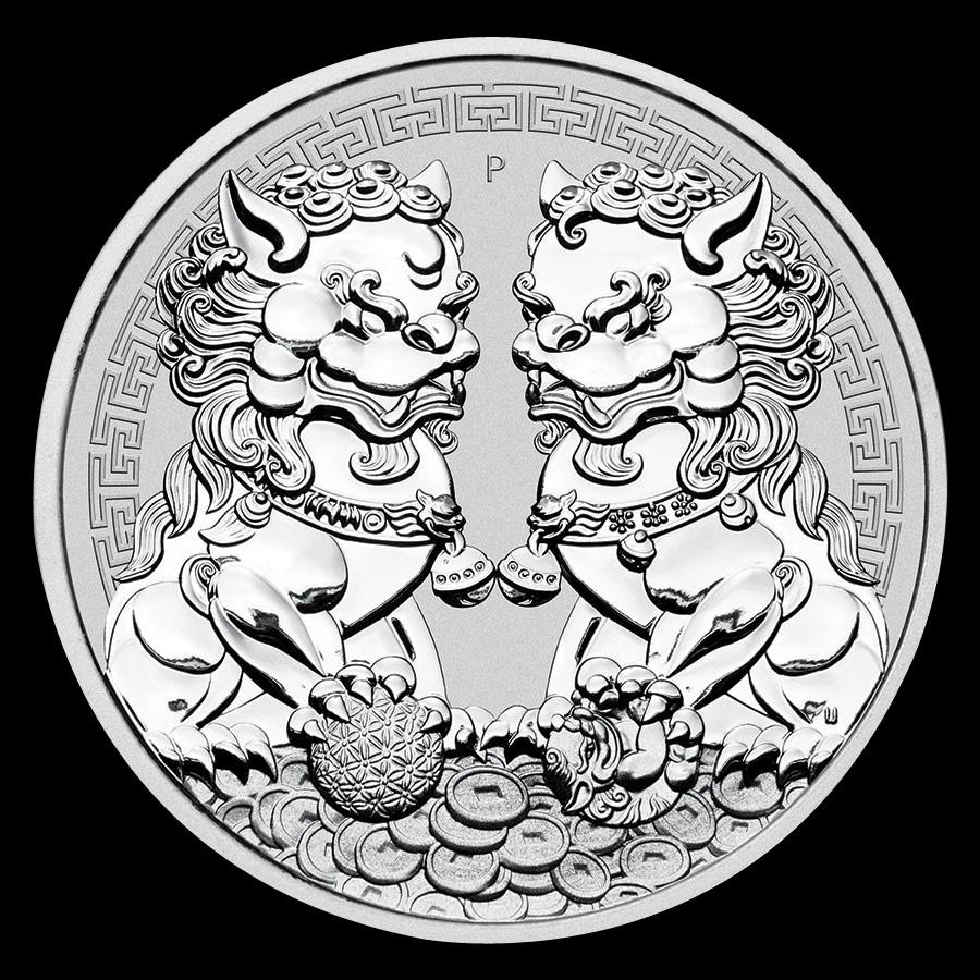 2020 Australia 1 oz Silver Double Pixiu BU: 2020 Australia 1 oz Silver Double Pixiu BU -- 2020 Australia 1 oz Silver Double Pixiu BU #IRS84752