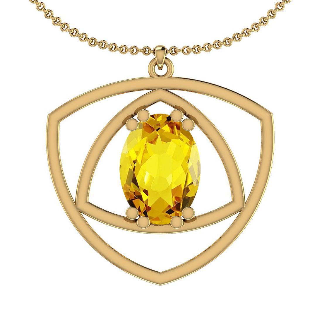 Certified 2.50 Ctw Lemon Topaz 10K Yellow Gold Victoria: Certified 2.50 Ctw Lemon Topaz 10K Yellow Gold Victorian Style Pendant -- Center Stone Approx Weight: 2.50 Ctw (1 Pcs Oval) Center Stone Color: Lemon Topaz Center Stone Setting: Prong Metal Approx Wei
