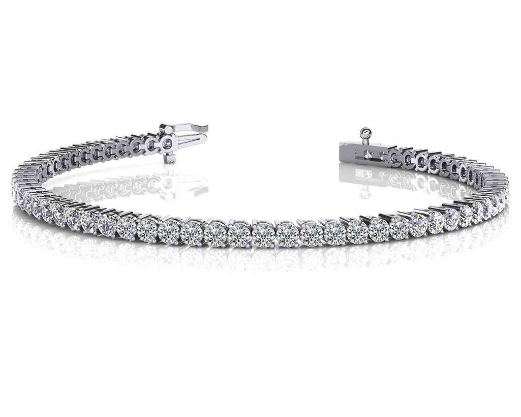14K WHITE GOLD 1.50 CTW G-H I1/I2 2 PRONG SET ROUND DIA: 14K WHITE GOLD 1.50 CTW G-H I1/I2 2 PRONG SET ROUND DIAMOND TENNIS BRACELET -- 14K WHITE GOLD 1.50 CTW G-H I1/I2 2 PRONG SET ROUND DIAMOND TENNIS BRACELET #IRS23364