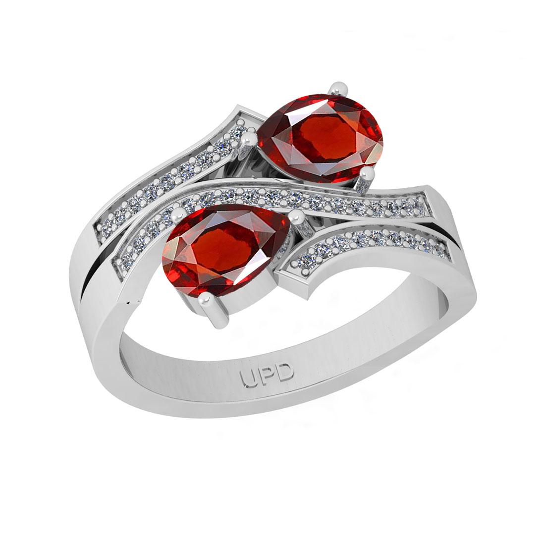 1.70 Ctw SI2/I1 Garnet And Diamond 10K White Gold Weddi: 1.70 Ctw SI2/I1 Garnet And Diamond 10K White Gold Wedding Ring -- Center Stone Weight : 1.50 Ctw ( Pear Cut ) Center Stone Color :-Garnet Center Stone Setting : Prong Side Stone Weight Of Ctw 0.20 Ctw