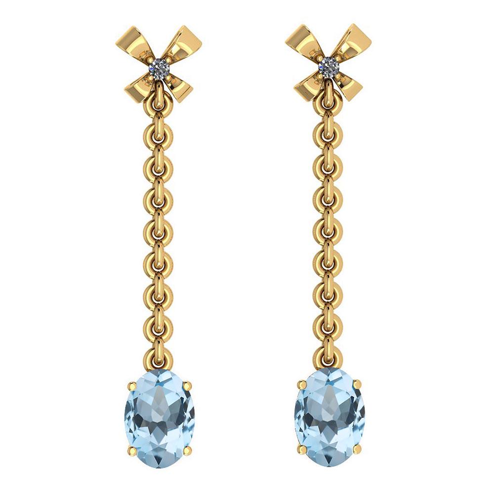 1.53 Ctw Blue Topaz And Diamond VS/SI1 14K Yellow Gold: 1.53 Ctw Blue Topaz And Diamond VS/SI1 14K Yellow Gold Earrings -- Color Stone Approx Weight ; 1.50 Ctw (2 Pcs Oval) Stone Color: Blue Topaz Color Stone Setting ; Prong Side Stone (2 Pcs Round Cut Dia