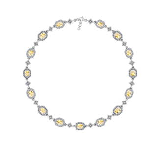 4.80 Ctw I2/I3 Citrine And Diamond 10K White Gold Brace: 4.80 Ctw I2/I3 Citrine And Diamond 10K White Gold Bracelet -- Center Stone Weight : 3.25 Ctw ( Oval Cut ) Center Stone Color :-Citrine Center Stone Setting : Prong Side Stone Weight Of Ctw 1.55 Ctw