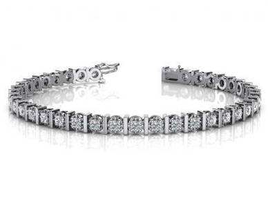 14KT WHITE GOLD .50 CTW G-H VS2/SI1 CLASSIC ILLUSION DI: 14KT WHITE GOLD .50 CTW G-H VS2/SI1 CLASSIC ILLUSION DIAMOND TENNIS BRACELET -- 14KT WHITE GOLD .50 CTW G-H VS2/SI1 CLASSIC ILLUSION DIAMOND TENNIS BRACELET #IRS19931