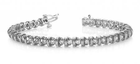 14KT WHITE GOLD 1 CTW G-H VS2/SI1 WIDE LINK DIAMOND TEN: 14KT WHITE GOLD 1 CTW G-H VS2/SI1 WIDE LINK DIAMOND TENNIS BRACELET -- 14KT WHITE GOLD 1 CTW G-H VS2/SI1 WIDE LINK DIAMOND TENNIS BRACELET #IRS20145