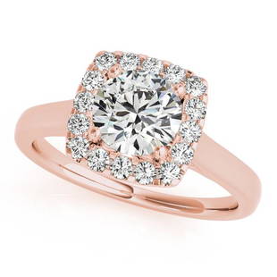 CERTIFIED 18K ROSE GOLD 1.57 CTW J-K/VS-SI1 DIAMOND HAL: CERTIFIED 18K ROSE GOLD 1.57 CTW J-K/VS-SI1 DIAMOND HALO ENGAGEMENT RING -- CERTIFIED 18K ROSE GOLD 1.57 CTW J-K/VS-SI1 DIAMOND HALO ENGAGEMENT RING (CENTER STONE DAIMOND 1.25 CTW J-K/VS-SI1) please