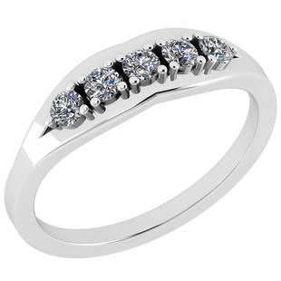 Certified 0.34 Ctw Diamond VS/SI1 Engagement 14K White: Certified 0.34 Ctw Diamond VS/SI1 Engagement 14K White Gold Ring -- Diamond Stone Approx Weight ; 0.34 Ctw (5 Pcs Round) Stone Color: White G-H Diamond Stone Clarity: VS/SI1 Stone Setting ; Prong