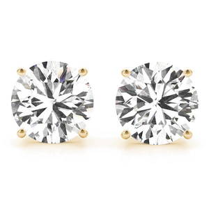 CERTIFIED 1 CTW ROUND D/VS1 DIAMOND SOLITAIRE EARRINGS